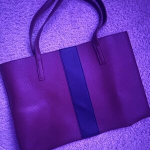 Brown Tote Bag with stripe